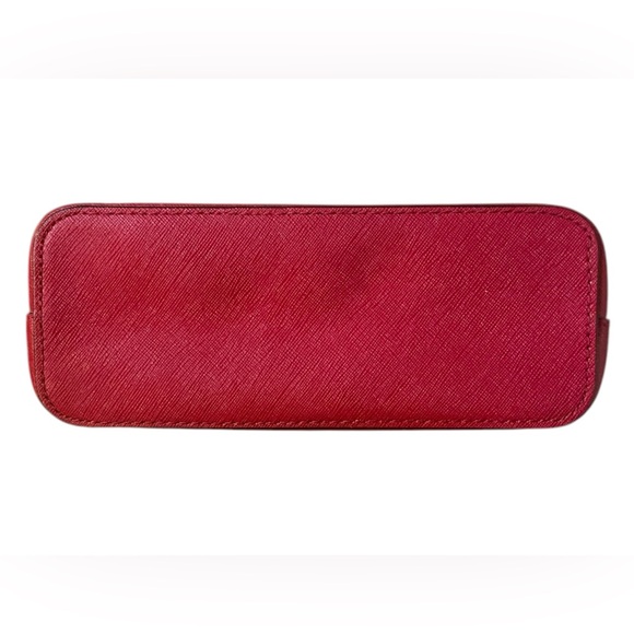 Michael Kors Red Cosmetic Bag with Gold Accents and Zip Pull 7.5x5x3 EUC - Picture 5 of 10